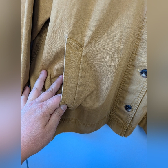 MADEWELL Plus Size Military Loose Fit Jacket Size XXL 100% Cotton Yellow/Tan - Picture 5 of 11